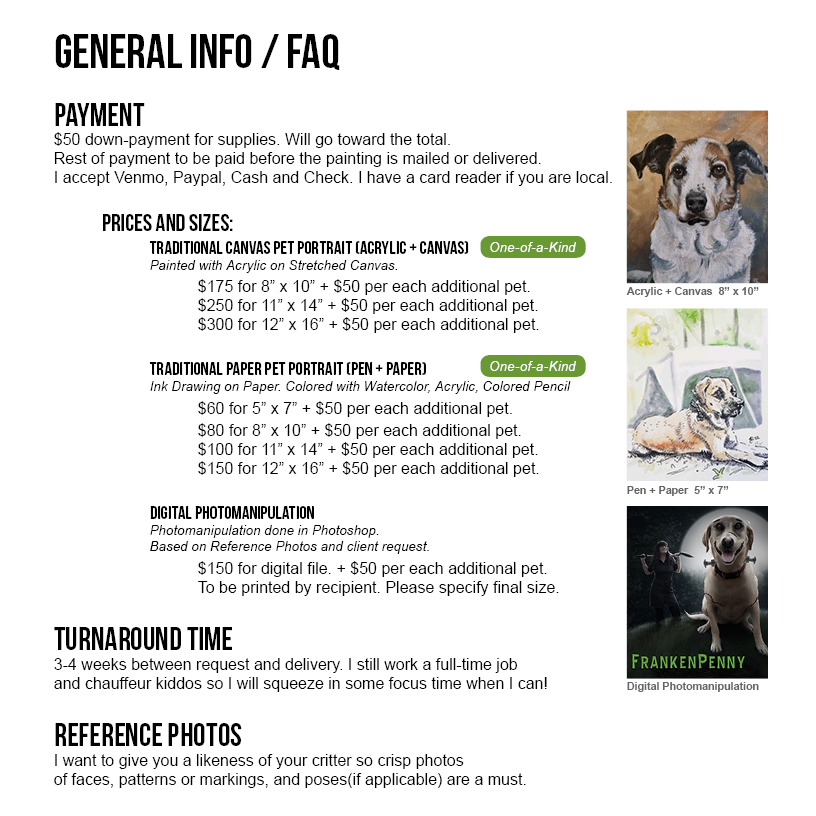 General Portrait Info / FAQ